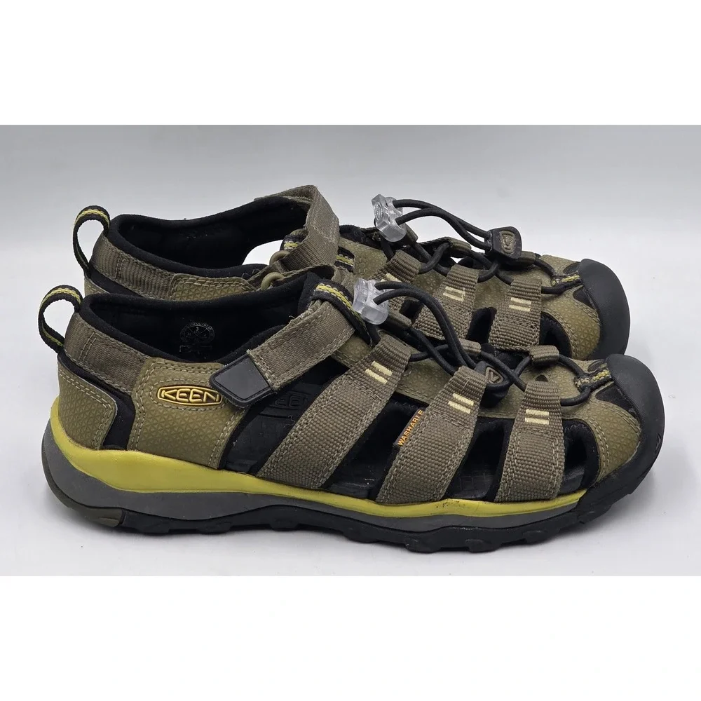 KEEN Newport Kids Size 3 Big Kids Green Water Sandals Closed Toe